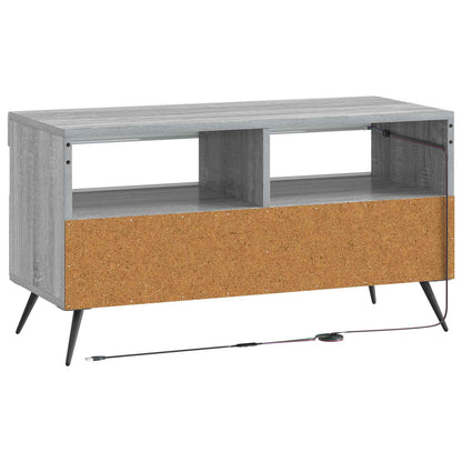 vidaXL LED TV Cabinet Grey Sonoma Engineered Wood