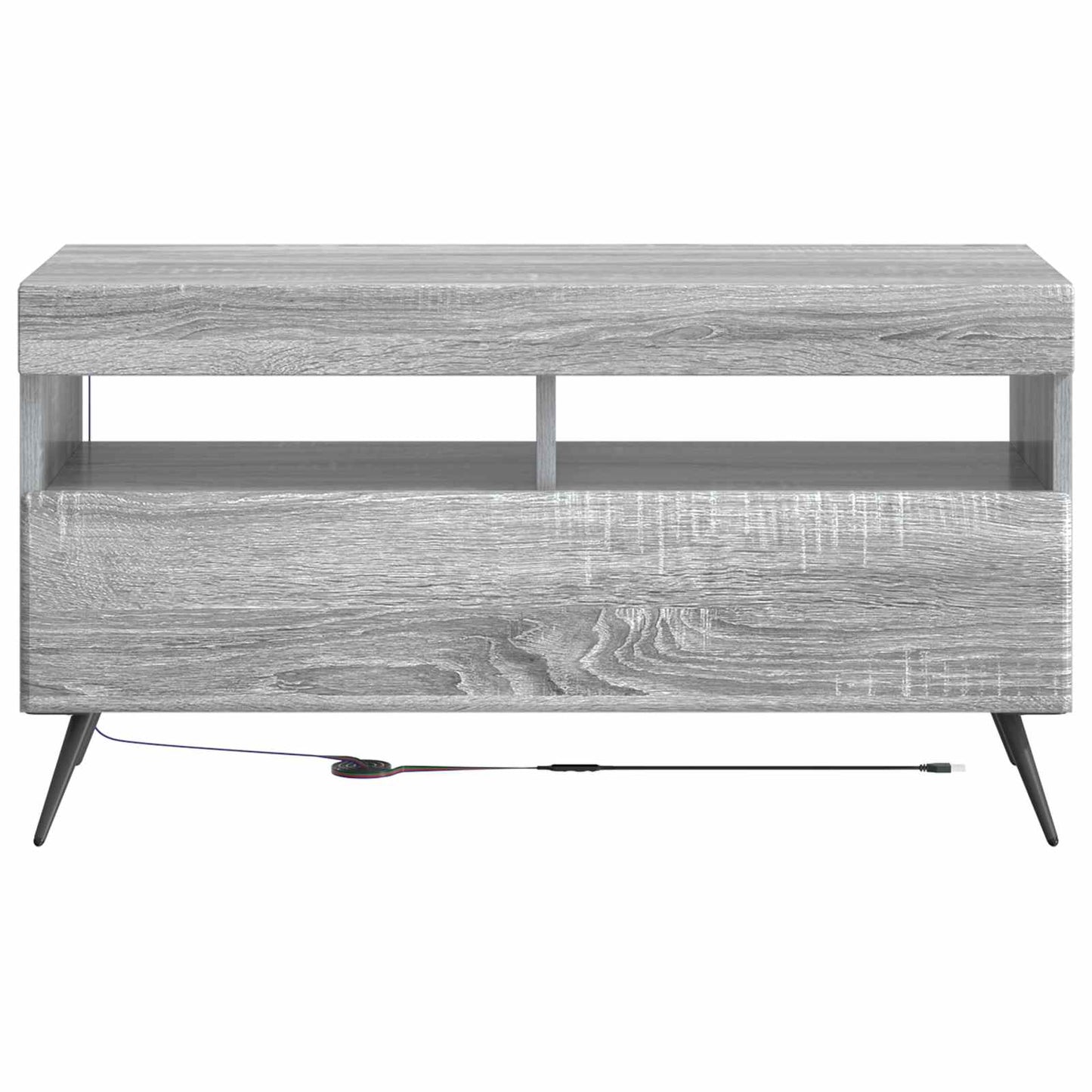 vidaXL LED TV Cabinet Grey Sonoma Engineered Wood