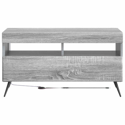 vidaXL LED TV Cabinet Grey Sonoma Engineered Wood