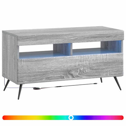 vidaXL LED TV Cabinet Grey Sonoma Engineered Wood