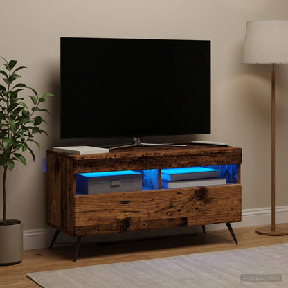 vidaXL LED TV Cabinet Old Wood Engineered Wood