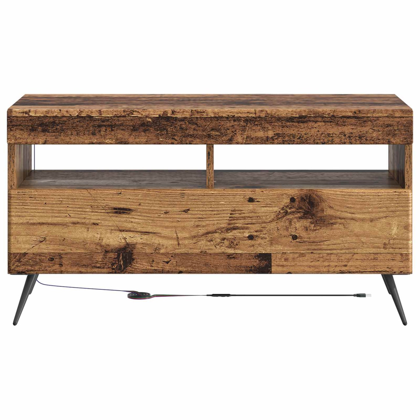 vidaXL LED TV Cabinet Old Wood Engineered Wood