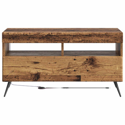 vidaXL LED TV Cabinet Old Wood Engineered Wood