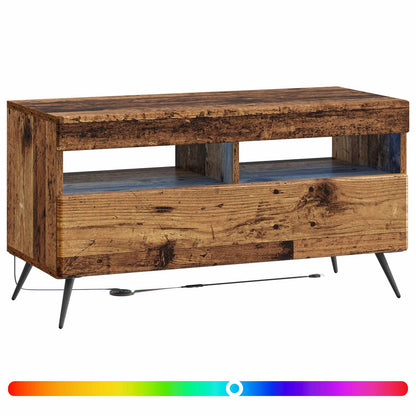 vidaXL LED TV Cabinet Old Wood Engineered Wood