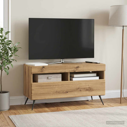 vidaXL LED TV Cabinet Artisan Oak Engineered Wood