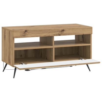 vidaXL LED TV Cabinet Artisan Oak Engineered Wood