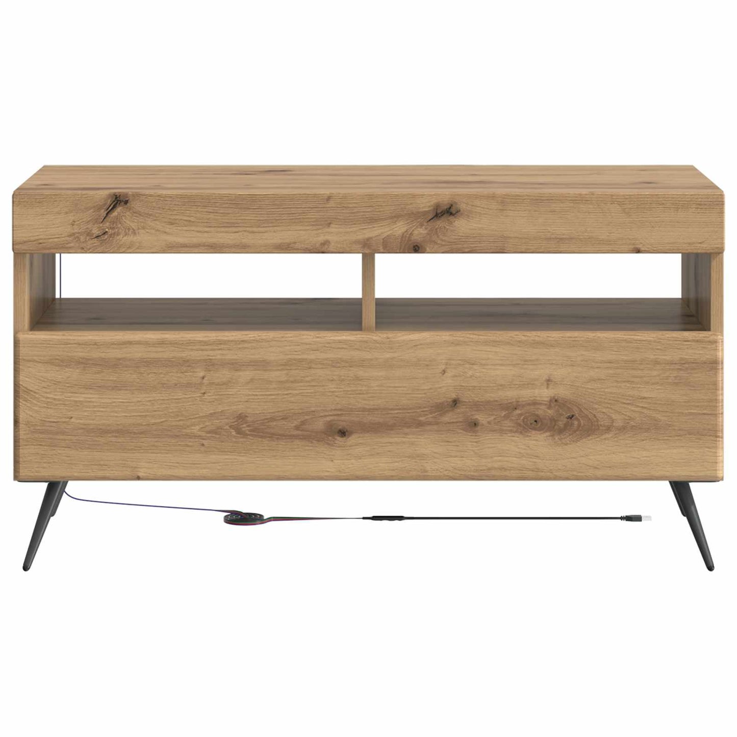 vidaXL LED TV Cabinet Artisan Oak Engineered Wood