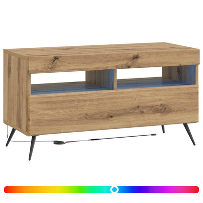 vidaXL LED TV Cabinet Artisan Oak Engineered Wood