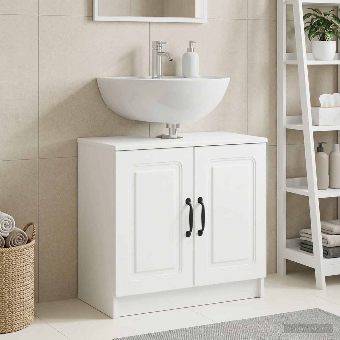 vidaXL Bathroom Sink Cabinet UTRECHT White 59.5 x 31.5x 59 cm