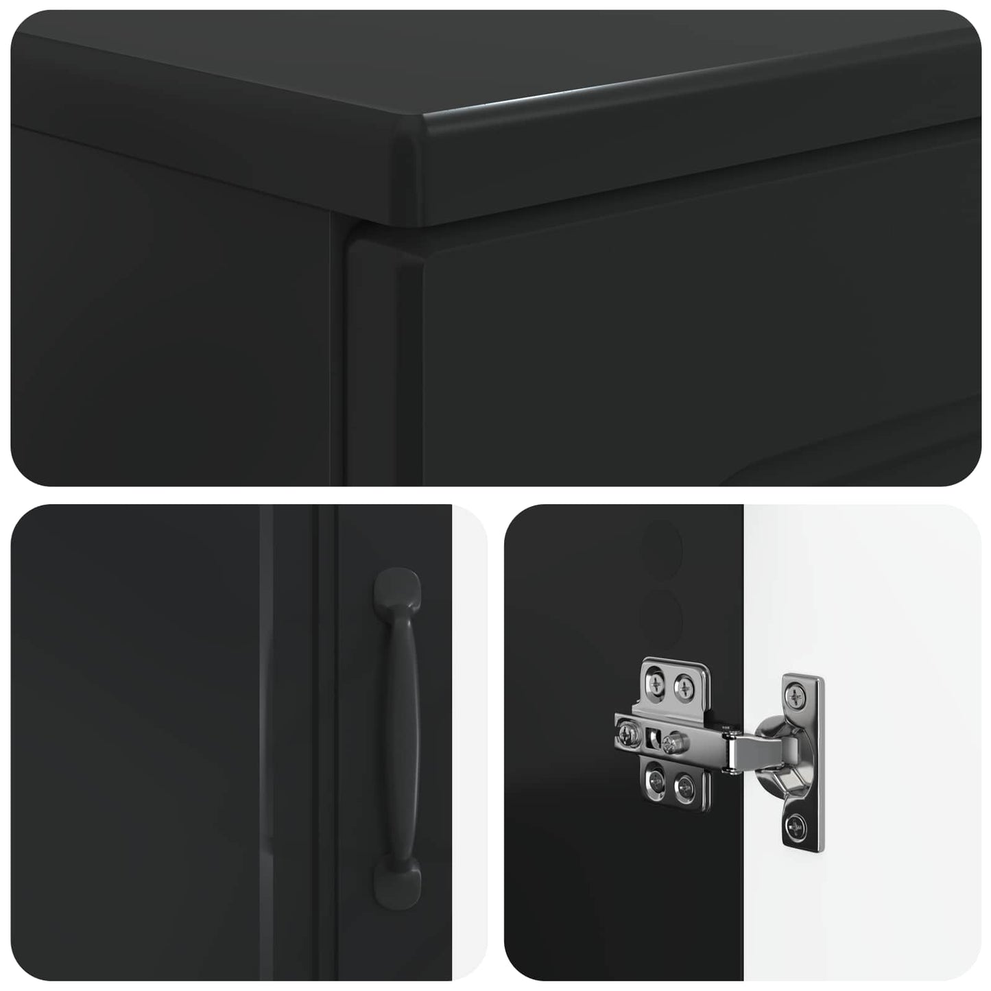 vidaXL Bathroom Sink Cabinet UTRECHT Black 59.5 x 31.5x 59 cm