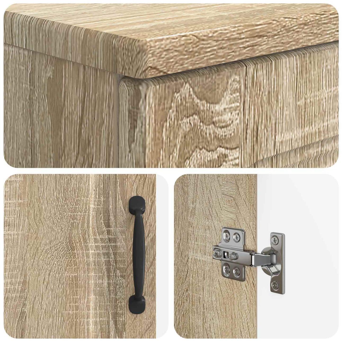 vidaXL Bathroom Sink Cabinet UTRECHT Sonoma Oak 59.5 x 31.5x 59 cm