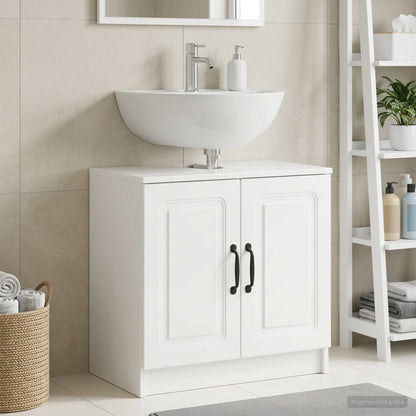 vidaXL Bathroom Sink Cabinet UTRECHT High Gloss White