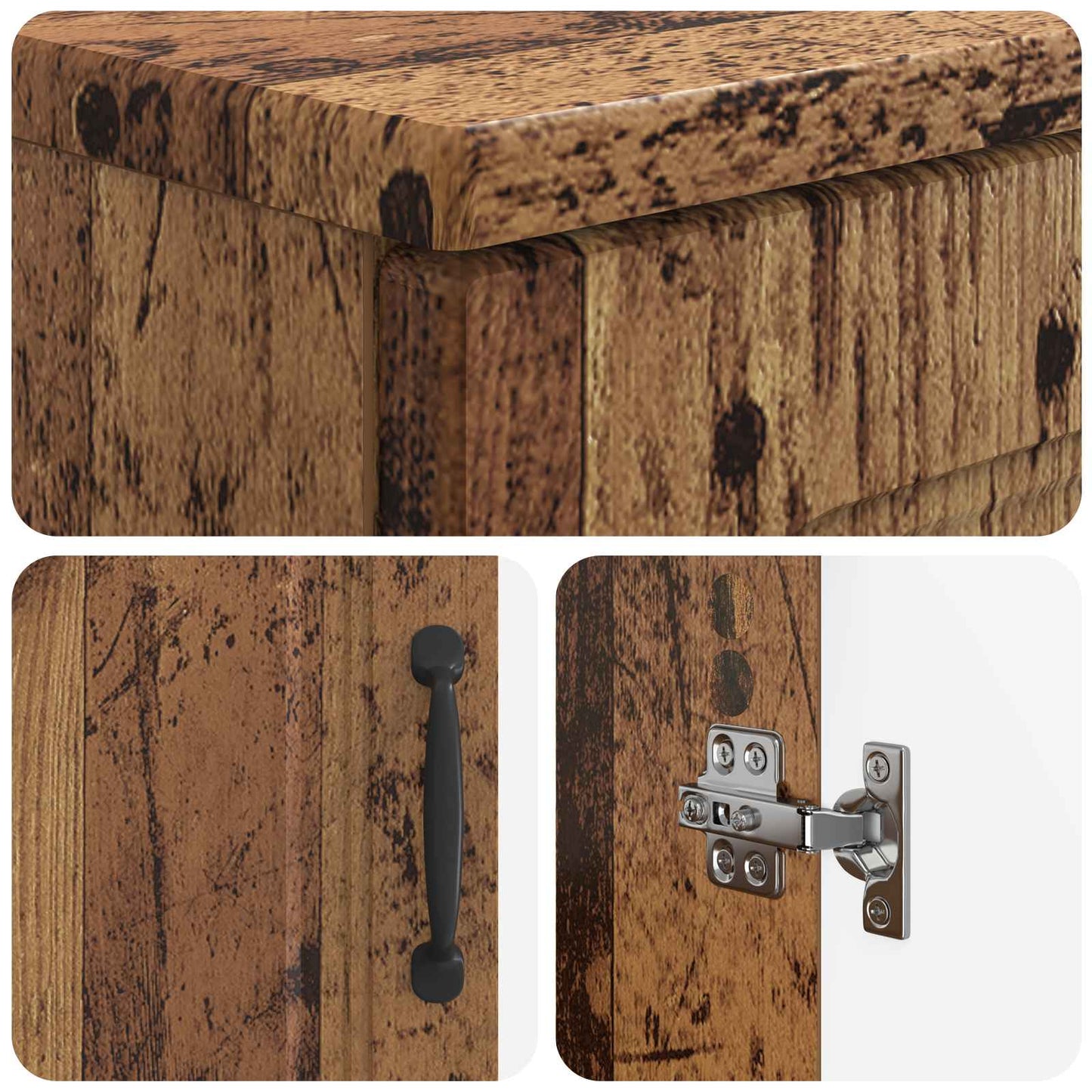 vidaXL Bathroom Sink Cabinet UTRECHT Old Wood 59.5 x 31.5x 59 cm