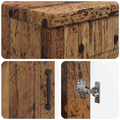 vidaXL Bathroom Sink Cabinet UTRECHT Old Wood 59.5 x 31.5x 59 cm
