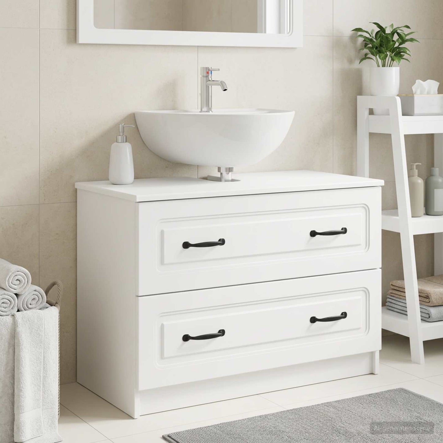 vidaXL Bathroom Sink Cabinet UTRECHT White 82 x 41x 56 cm