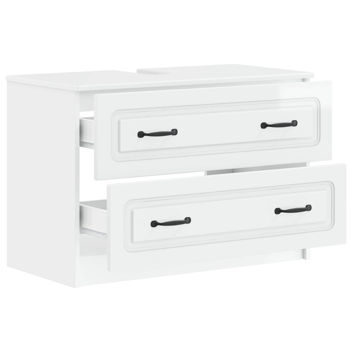 vidaXL Bathroom Sink Cabinet UTRECHT High Gloss White 82 x 41x 56 cm