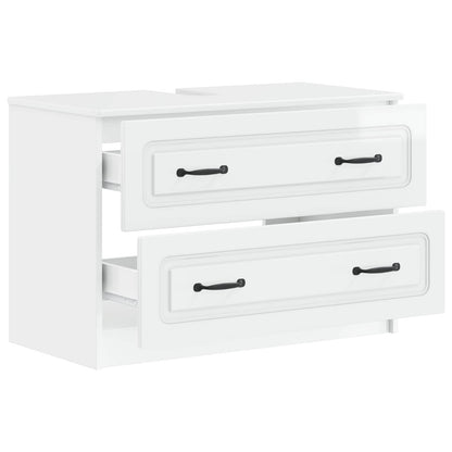 vidaXL Bathroom Sink Cabinet UTRECHT High Gloss White 82 x 41x 56 cm