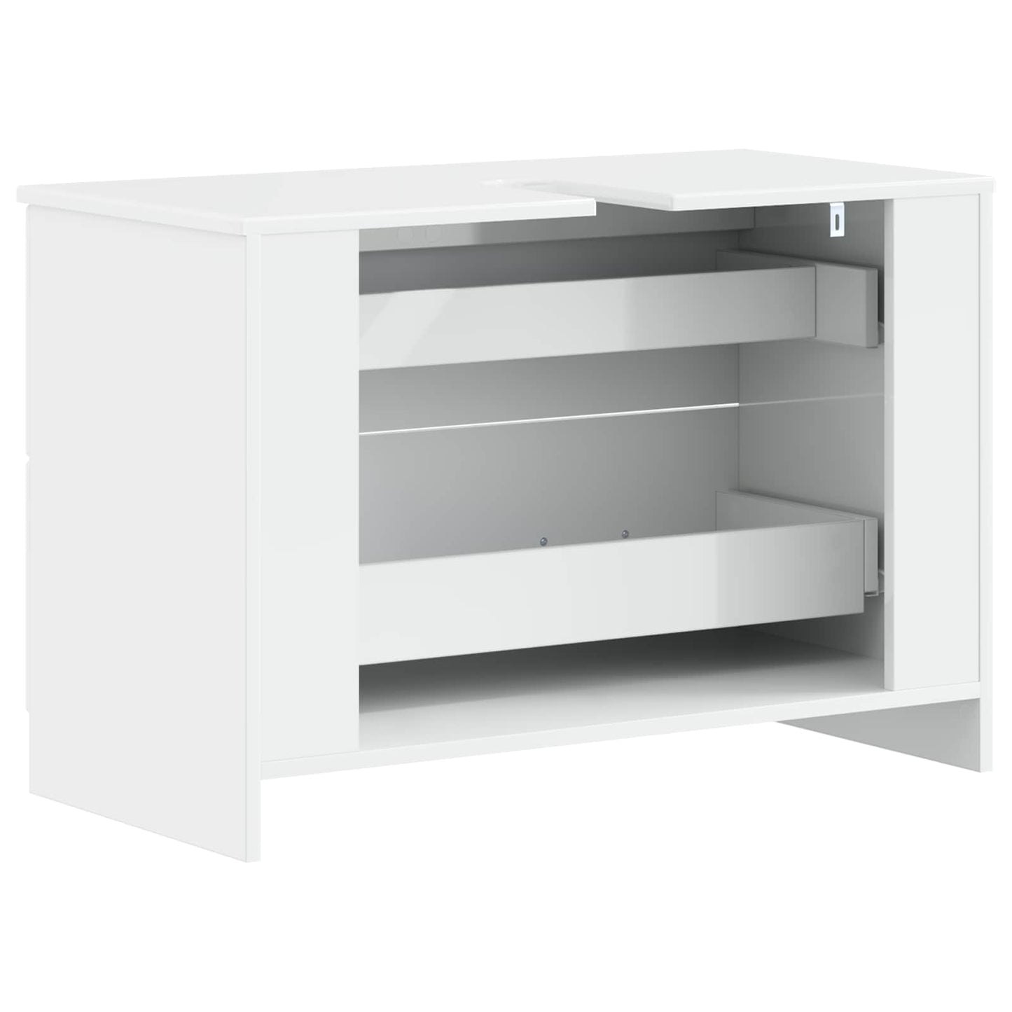 vidaXL Bathroom Sink Cabinet UTRECHT High Gloss White 82 x 41x 56 cm