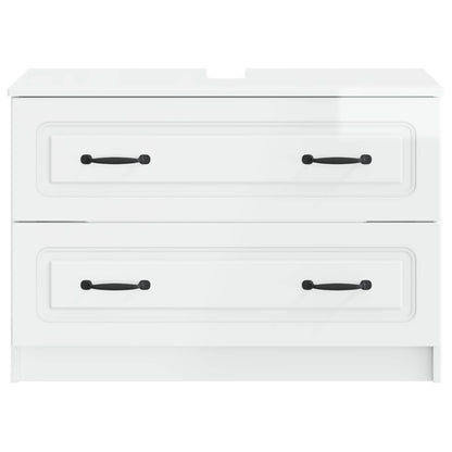 vidaXL Bathroom Sink Cabinet UTRECHT High Gloss White 82 x 41x 56 cm