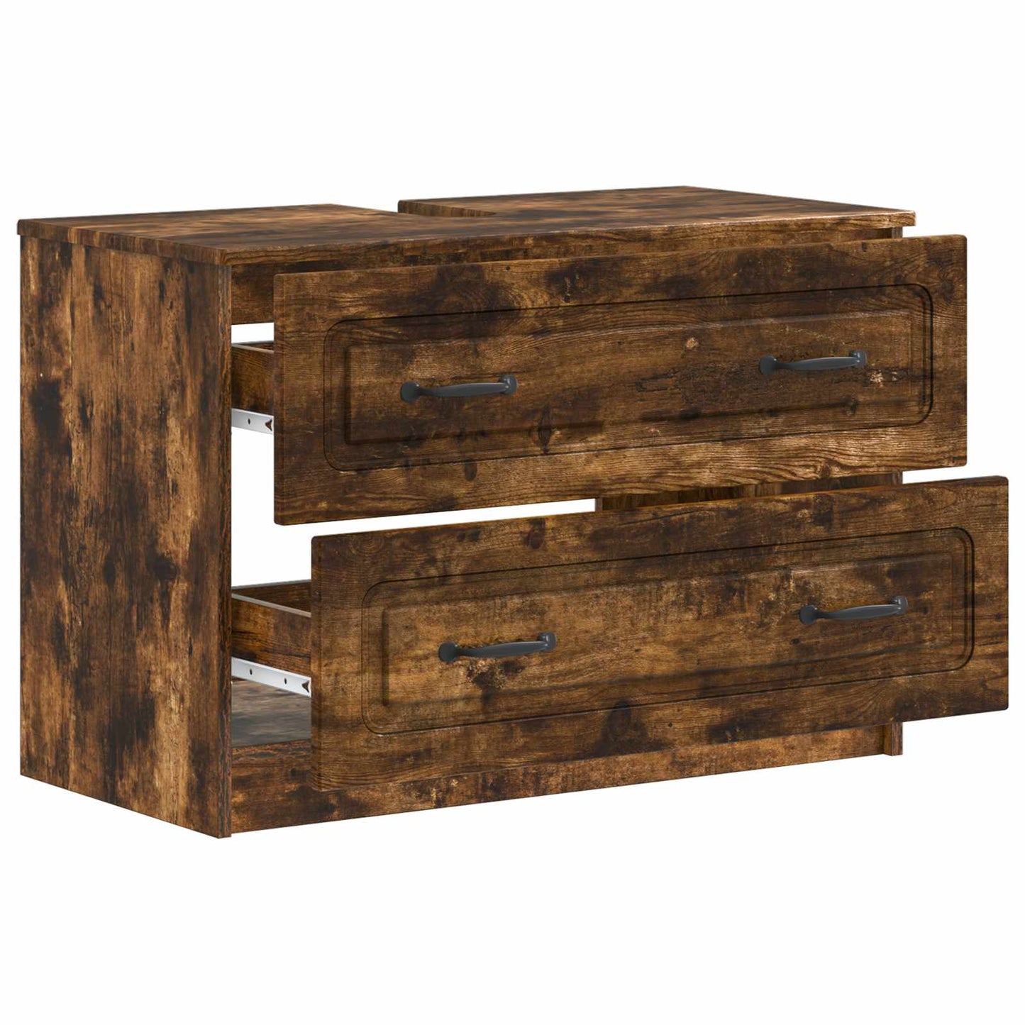 vidaXL Bathroom Sink Cabinet UTRECHT Smoked Oak 82 x 41x 56 cm