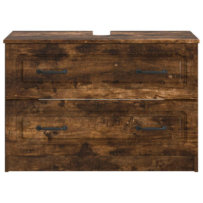 vidaXL Bathroom Sink Cabinet UTRECHT Smoked Oak 82 x 41x 56 cm