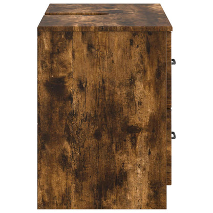 vidaXL Bathroom Sink Cabinet UTRECHT Smoked Oak 82 x 41x 56 cm