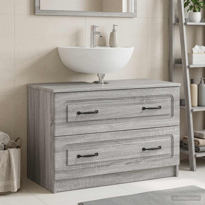 vidaXL Bathroom Sink Cabinet UTRECHT Grey Sonoma 82 x 41x 56 cm