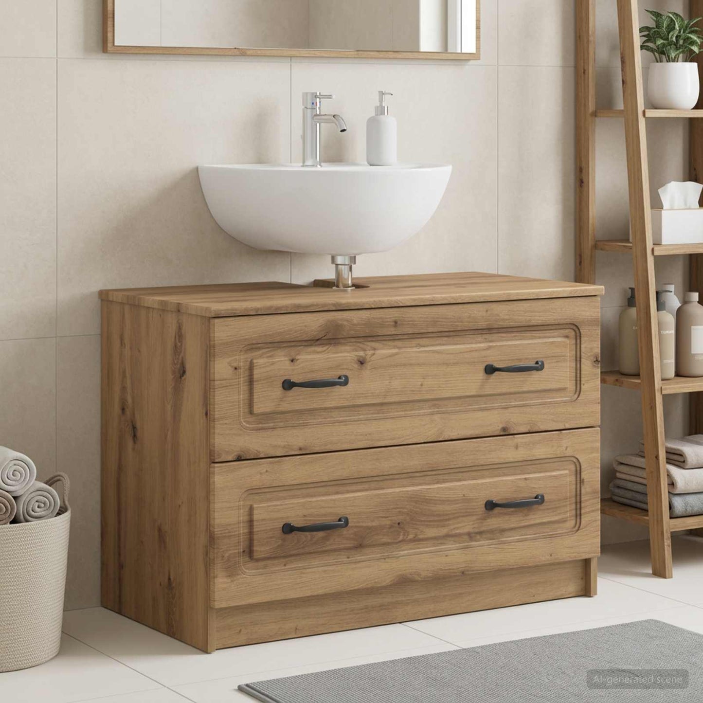 vidaXL Bathroom Sink Cabinet UTRECHT Artisan Oak 82 x 41x 56 cm