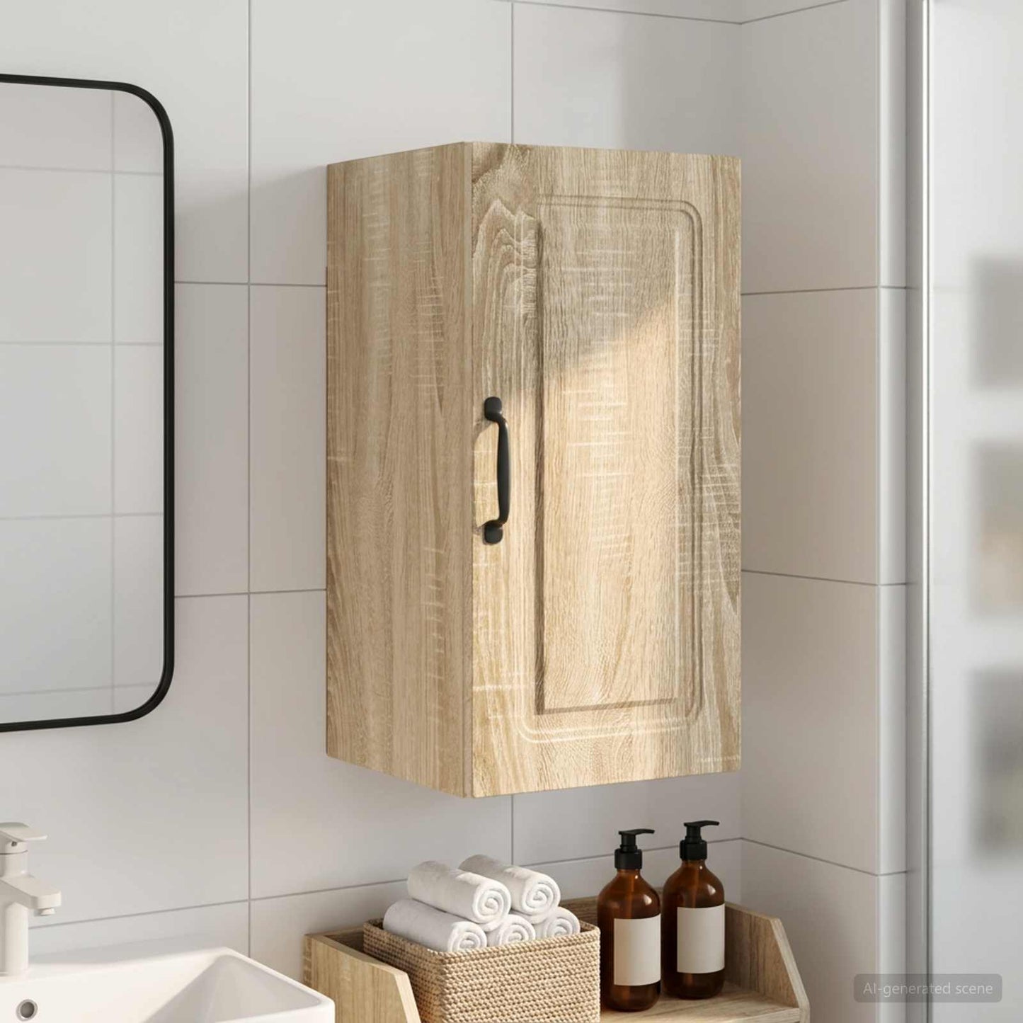 vidaXL Bathroom Wall Cabinet UTRECHT Sonoma Oak 30 x 31 x 59 cm