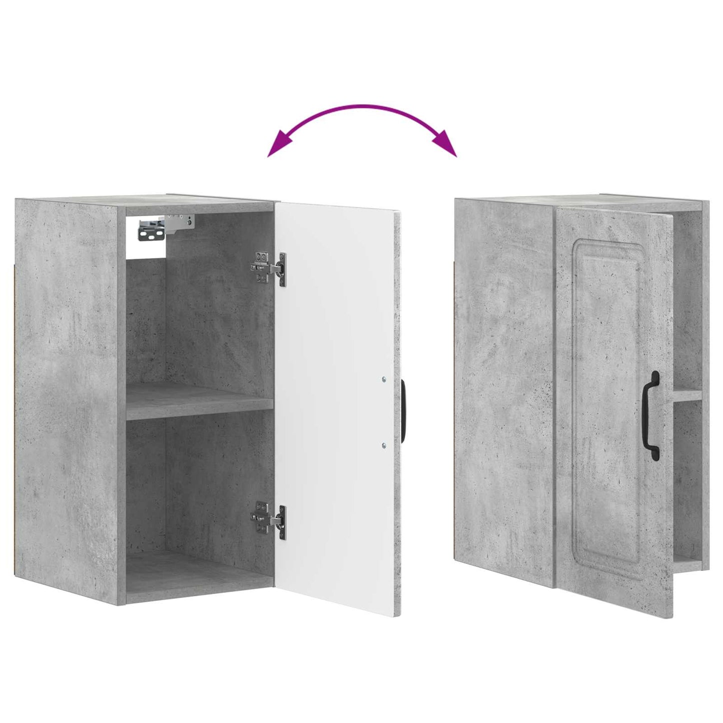 vidaXL Bathroom Wall Cabinet UTRECHT Concrete Grey 30 x 31 x 59 cm