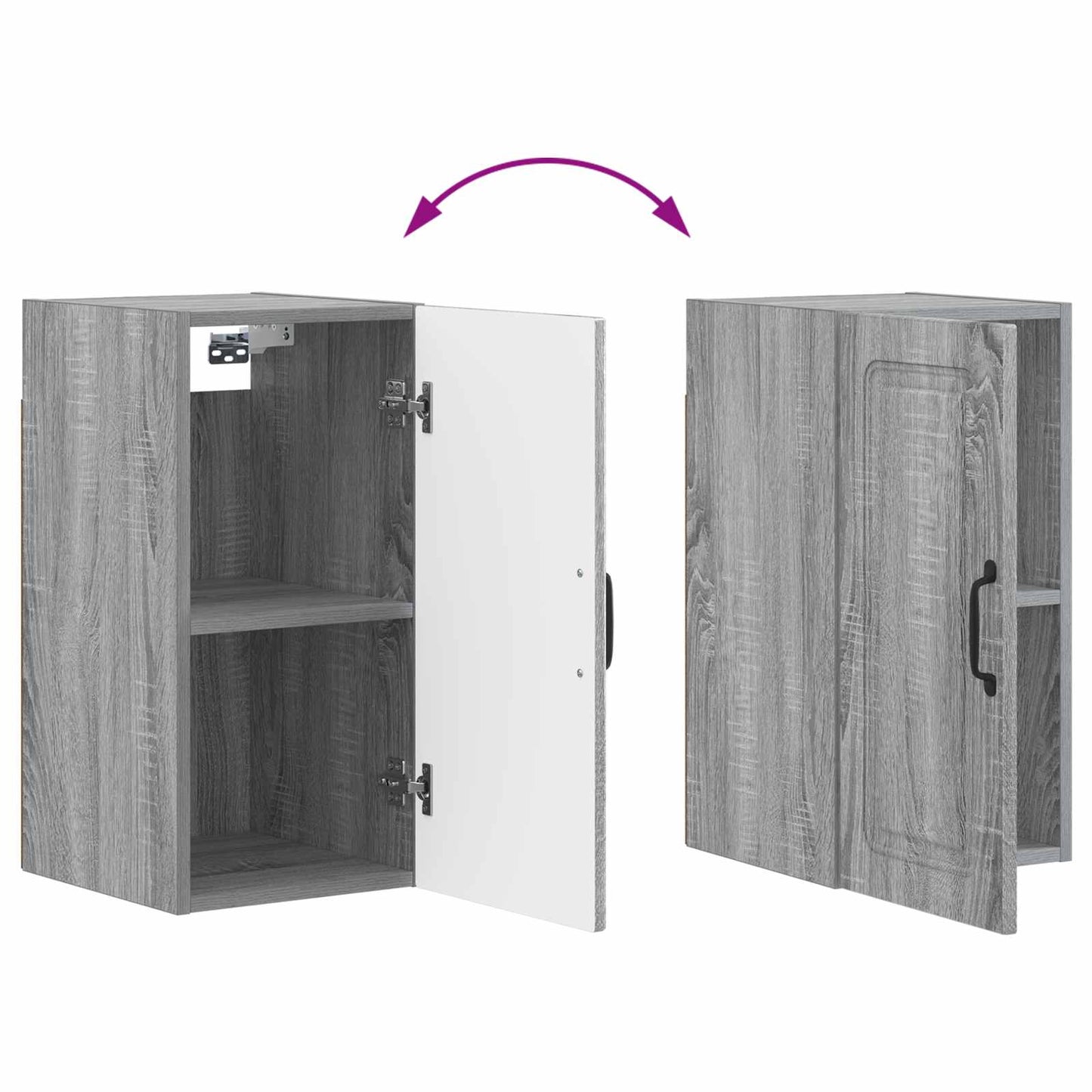 vidaXL Bathroom Wall Cabinet UTRECHT Grey Sonoma 30 x 31 x 59 cm
