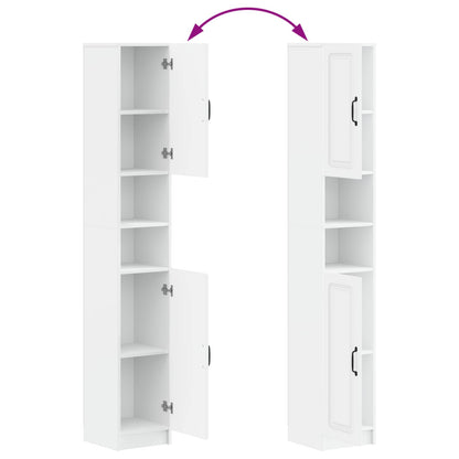vidaXL Bathroom Cabinet with Open Shelf UTRECHT White 30 x 31 x 187 cm