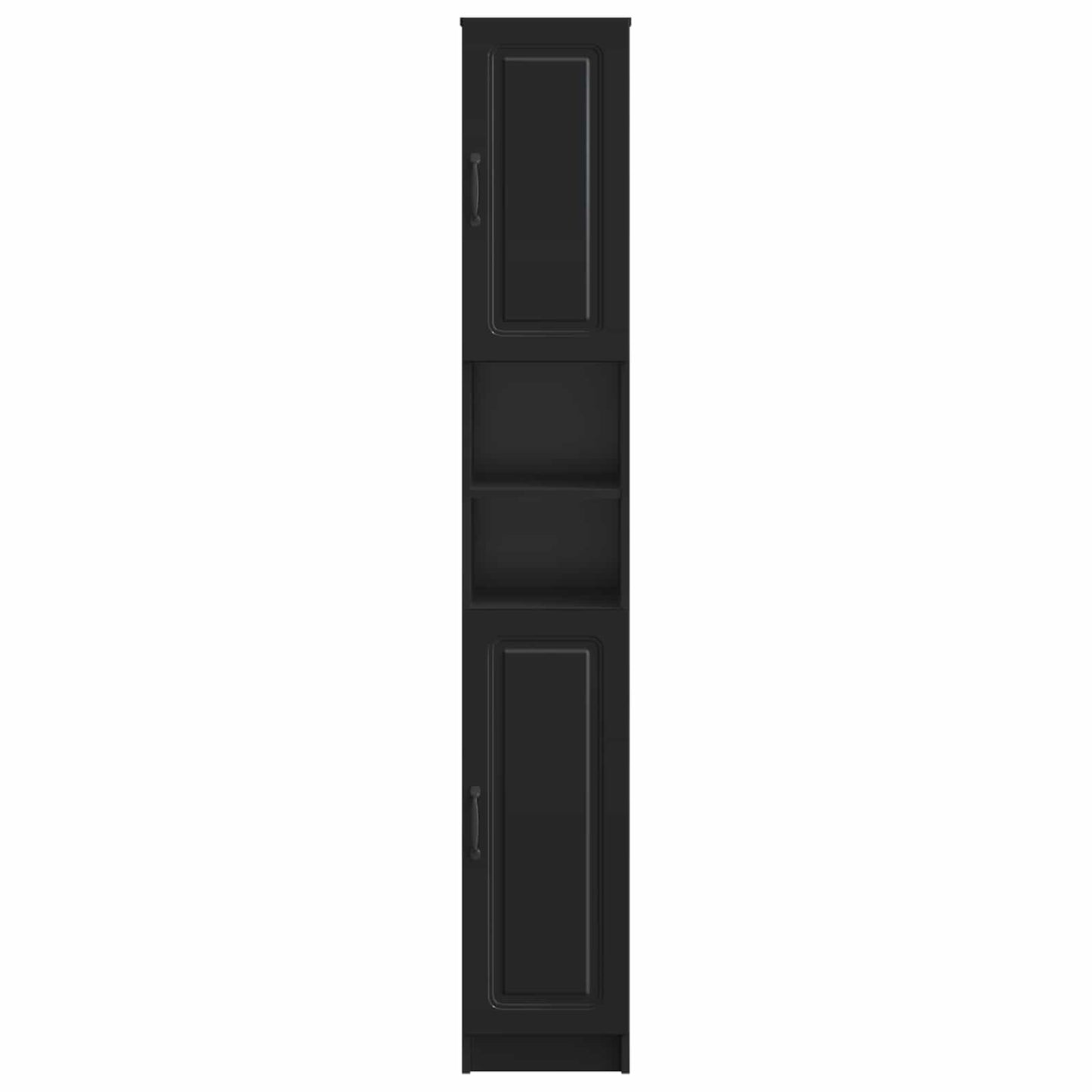 vidaXL Bathroom Cabinet with Open Shelf UTRECHT Black 30 x 31 x 187 cm
