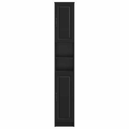 vidaXL Bathroom Cabinet with Open Shelf UTRECHT Black 30 x 31 x 187 cm