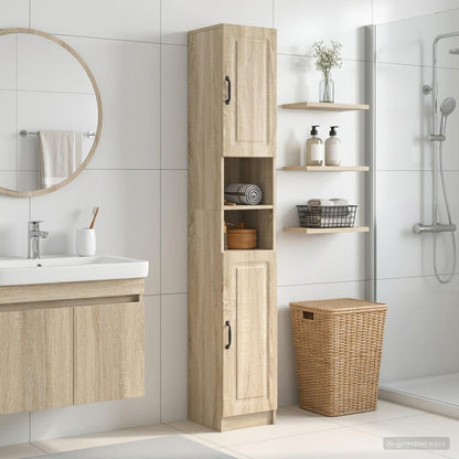 vidaXL Bathroom Cabinet with Open Shelf UTRECHT Sonoma Oak