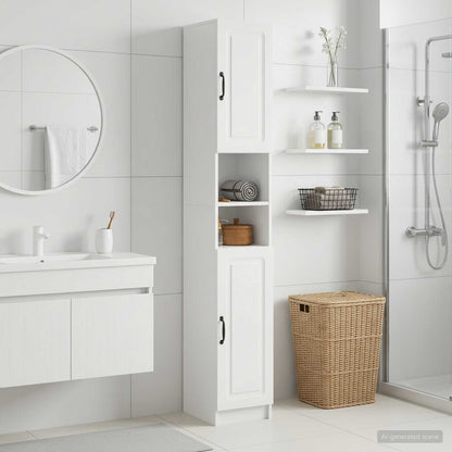 vidaXL Bathroom Cabinet with Open Shelf UTRECHT High Gloss White