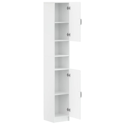 vidaXL Bathroom Cabinet with Open Shelf UTRECHT High Gloss White