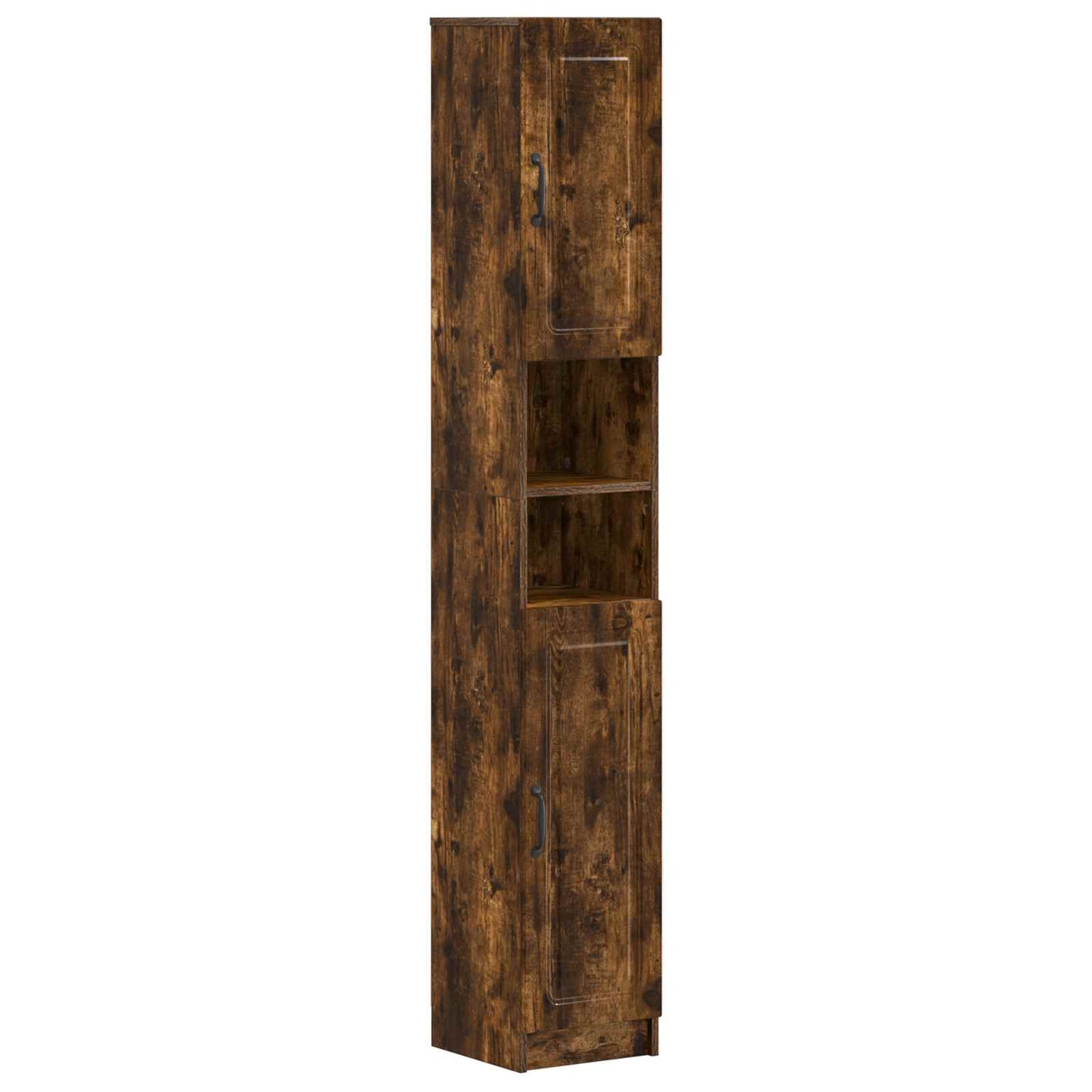vidaXL Bathroom Cabinet with Open Shelf UTRECHT Smoked Oak