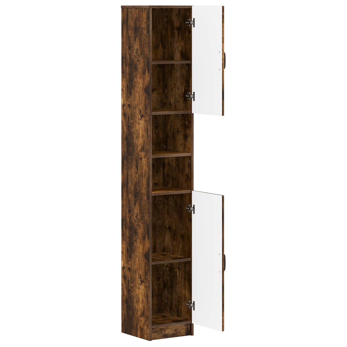 vidaXL Bathroom Cabinet with Open Shelf UTRECHT Smoked Oak