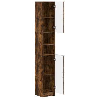 vidaXL Bathroom Cabinet with Open Shelf UTRECHT Smoked Oak