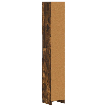 vidaXL Bathroom Cabinet with Open Shelf UTRECHT Smoked Oak