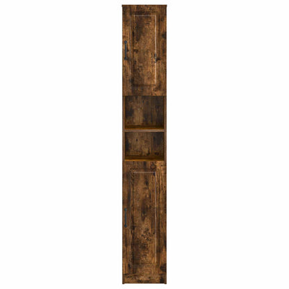 vidaXL Bathroom Cabinet with Open Shelf UTRECHT Smoked Oak
