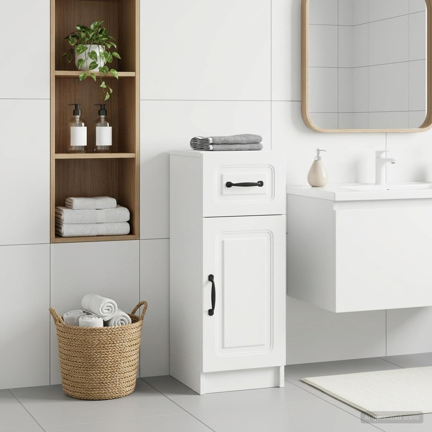 vidaXL Bathroom Storage Cainet UTRECHT White 30 x 31 x 77 cm