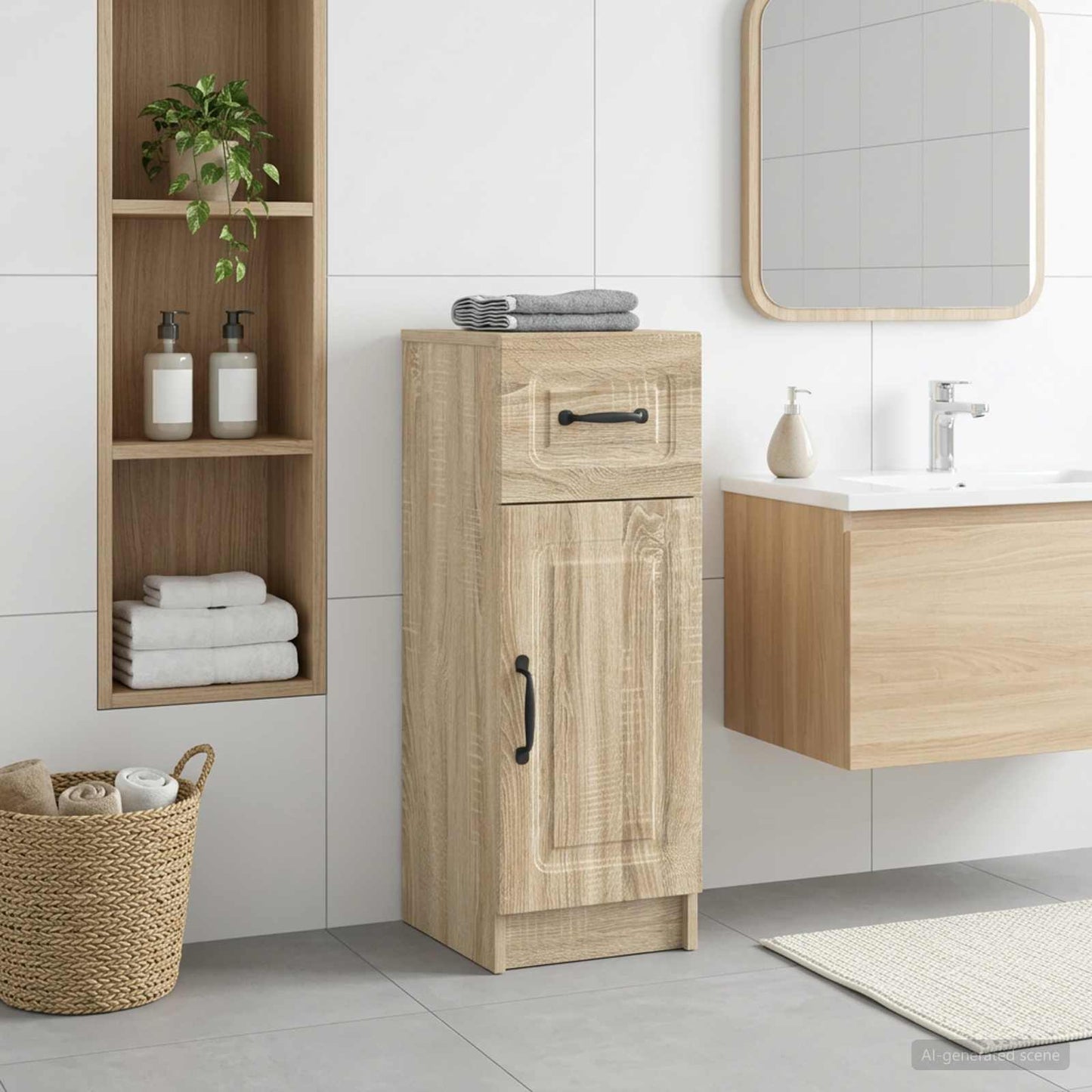 vidaXL Bathroom Storage Cainet UTRECHT Sonoma Oak 30 x 31 x 77 cm