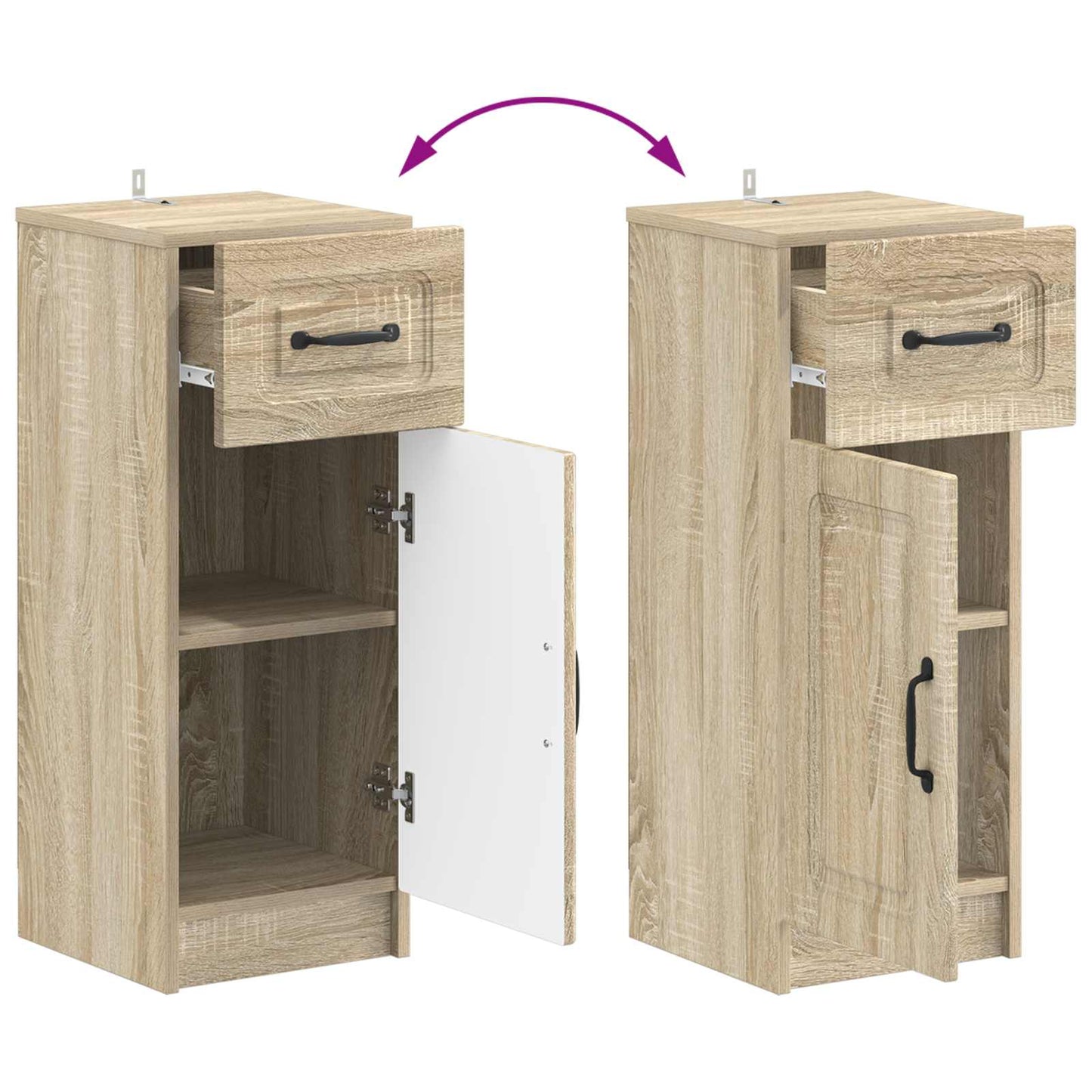 vidaXL Bathroom Storage Cainet UTRECHT Sonoma Oak 30 x 31 x 77 cm