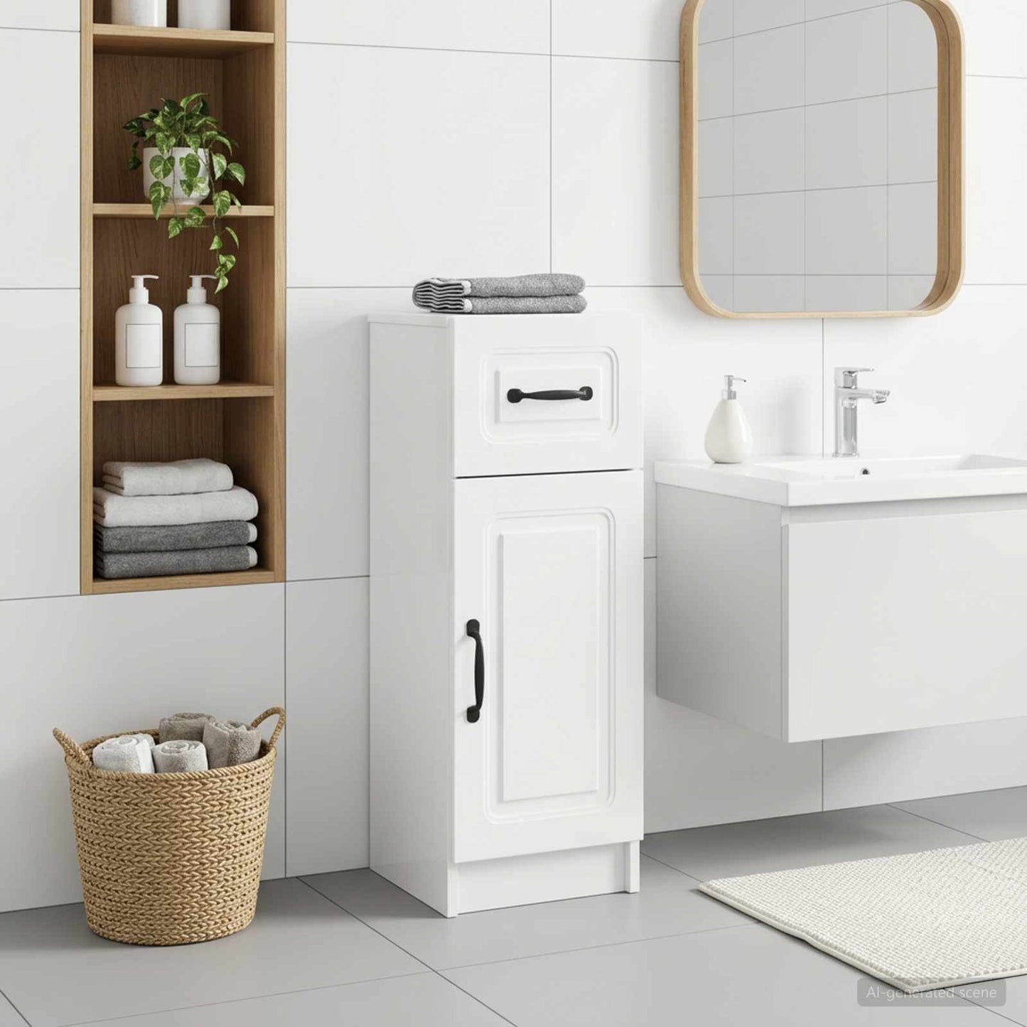 vidaXL Bathroom Storage Cainet UTRECHT High Gloss White