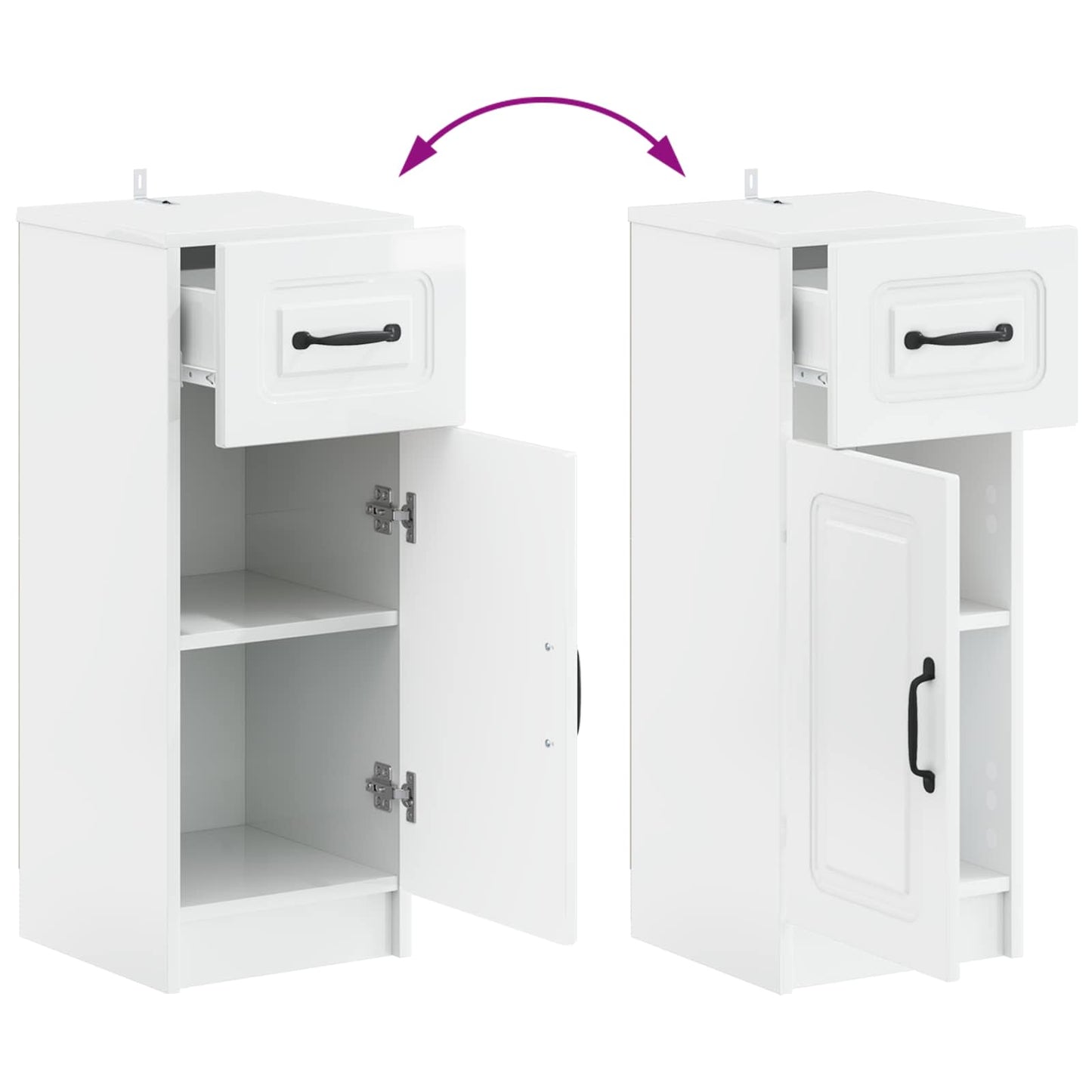 vidaXL Bathroom Storage Cainet UTRECHT High Gloss White