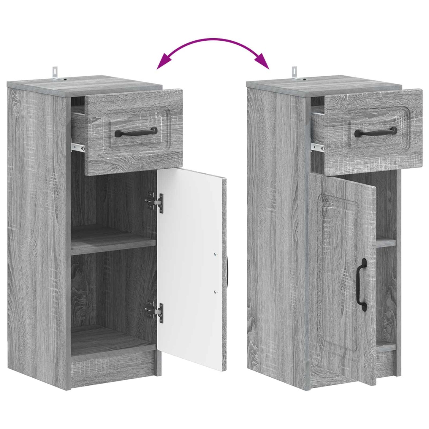 vidaXL Bathroom Storage Cainet UTRECHT Grey Sonoma 30 x 31 x 77 cm
