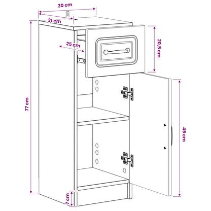 vidaXL Bathroom Storage Cainet UTRECHT Old Wood 30 x 31 x 77 cm
