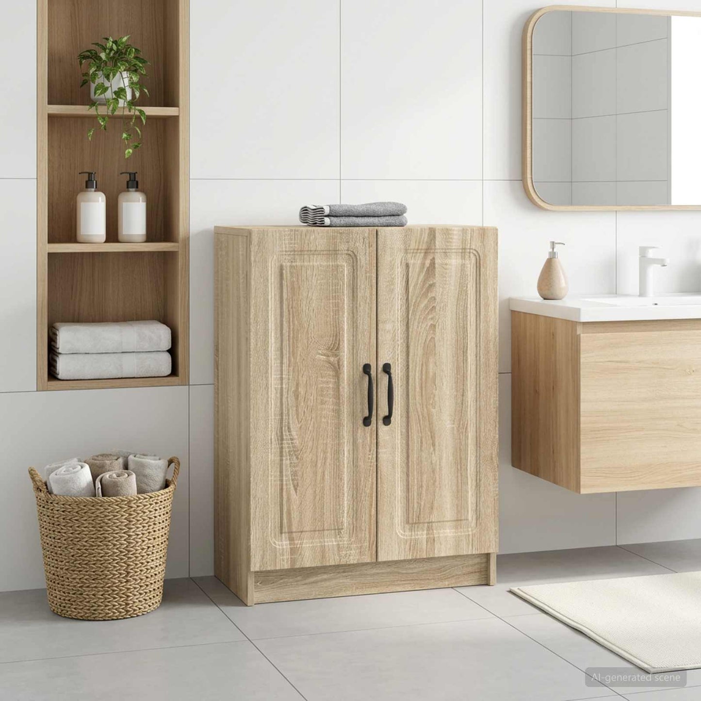 vidaXL Bathroom Storage Cainet UTRECHT Sonoma Oak 59.5 x 31 x 77 cm